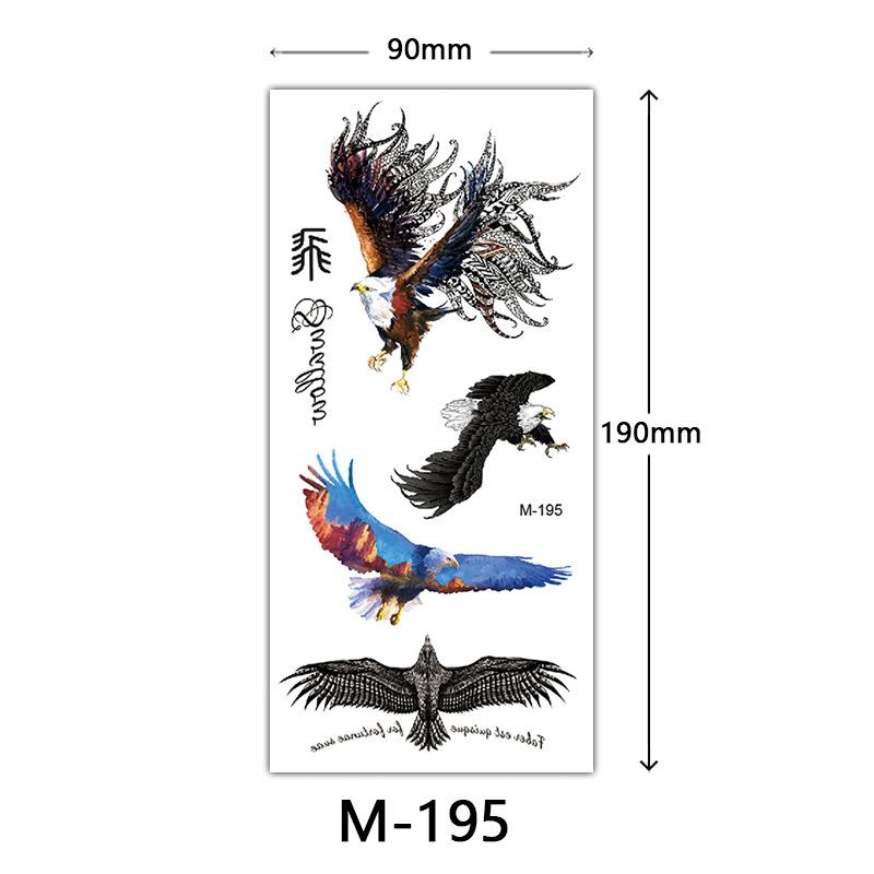 Wasserdichtes dreidimensionales Farbdruck-Tattoo-Sticker, Schmetterling Blume Tier Tattoo