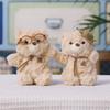Plush Bear Keychain With Glasses And Straw Hat For Kids And Adults