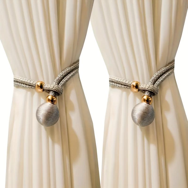 [Adjuster Included] Window Curtain Tie Set of 2 | Curtain Back Strap, Curtain Pull Back, Curtain Hook, Curtain Tie | Multi-Color
