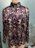 2026 Women's Fashion Satin Slim Fit Abstract Animal Print Long Sleeve Shirt