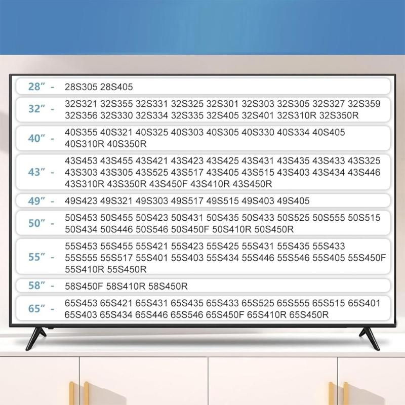 Heavy Duty Television Stand Base Supports Up To 80 Lbs Avoid Slip Pads For Stability Fits 28 65 Inch TVs Easy Assembly Kit Included