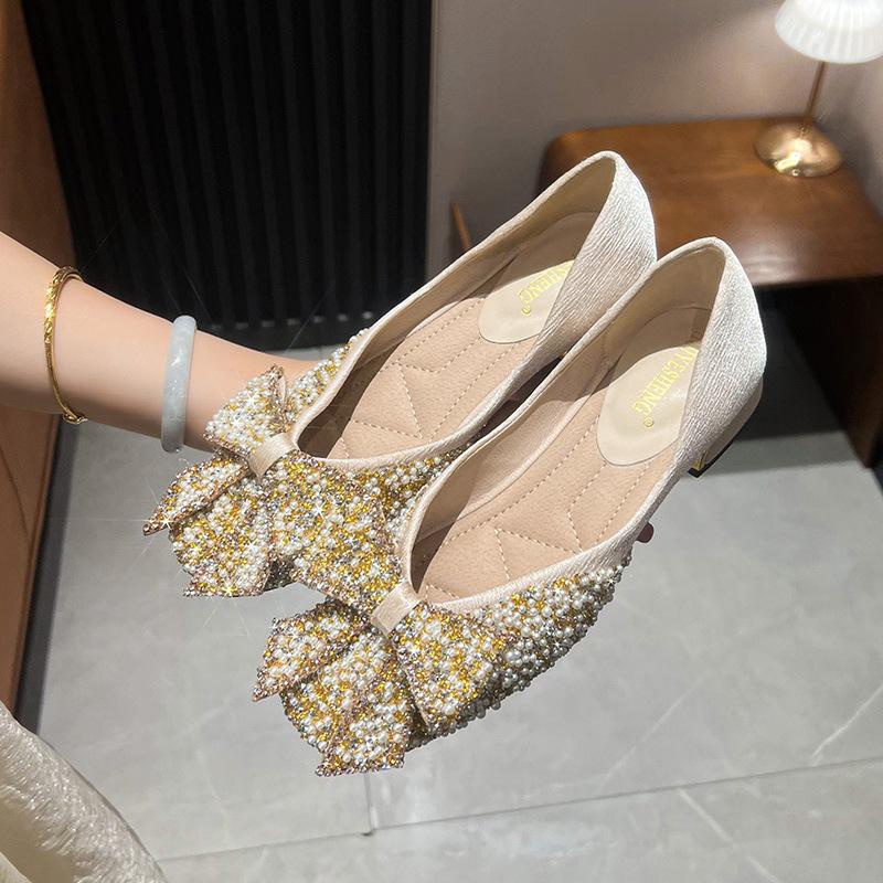 New Women Shoes Fashion Pumps Bling Crystal Bowknot High Heel Shoes Party Dress Shoes