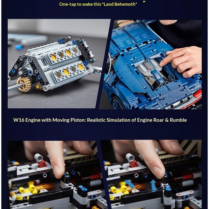 Bugatti Veyron 42083 Remote Control Mechanical Group Sports Car Adult Difficult Assembly Building Block Toy