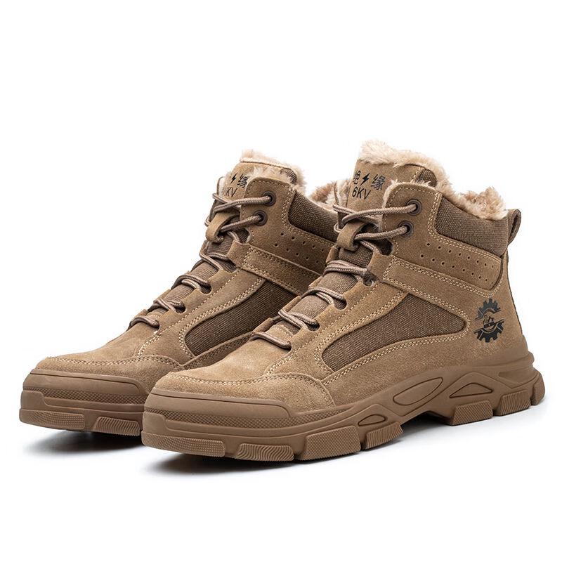 Men s Winter Fleece-Lined Insulated High-Top Safety Boots 40