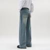New Spring and Autumn Style Retro Loose A-line Straight Jeans Men and Women Trousers