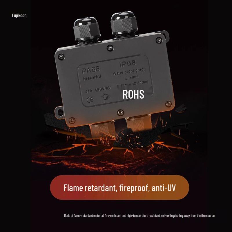 Outdoor IP68 Rainproof Plastic Junction Box with Terminal Block for PC Rooms & Street Lighting