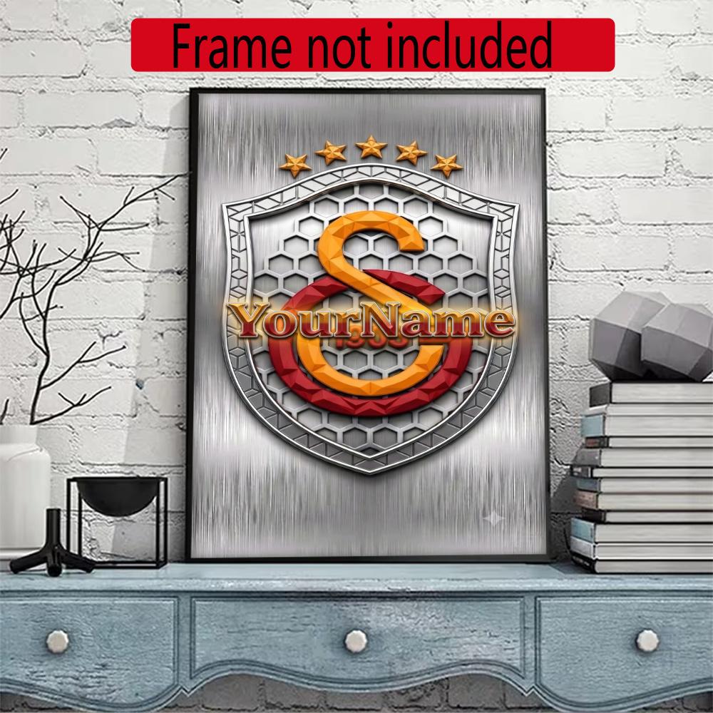 Galatasaray Customize Text Diamond Painting Round Diamond Mosaic Suitable For Beginners Diamond Painting Rhinestones Gift Frameless
