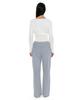 PARTIMENTO WOMEN Pwc V-Neck Pocket Pointed Wide Rib Knit_Ivory