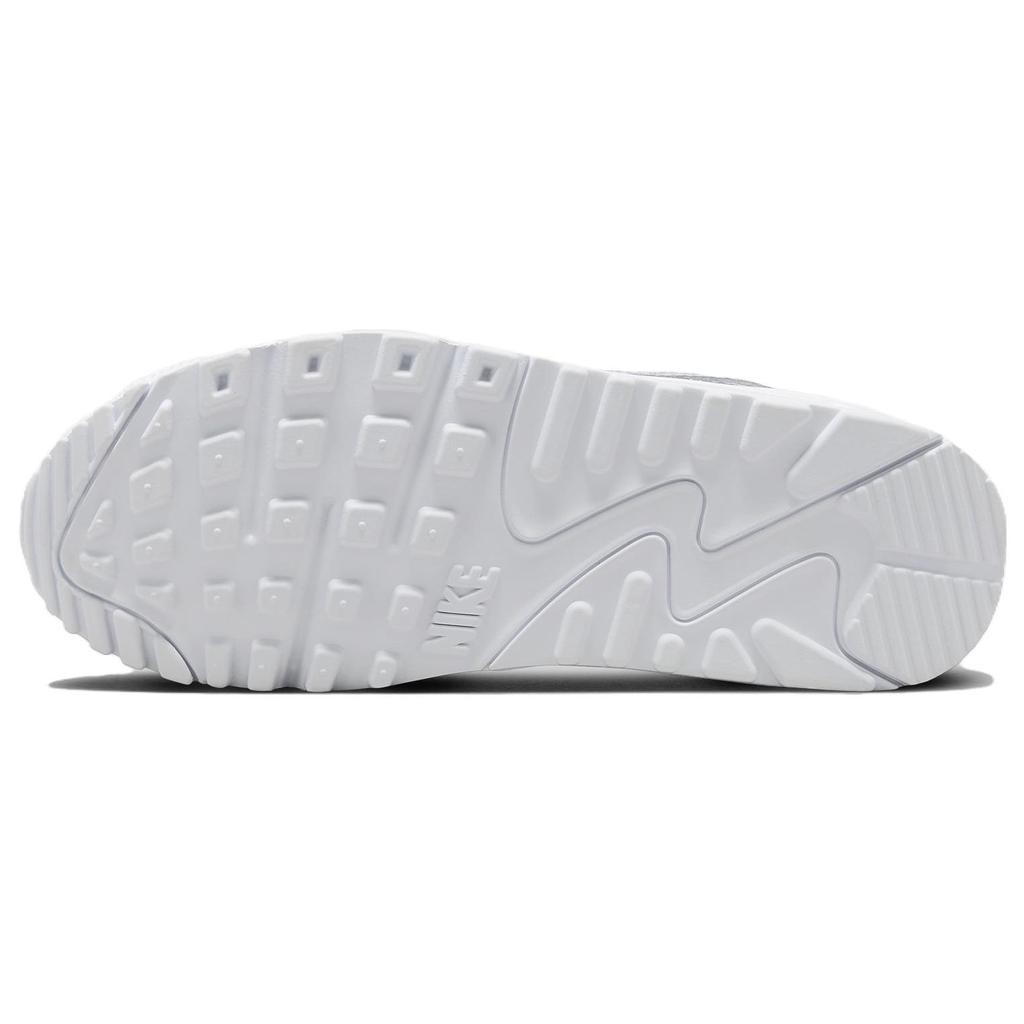 Nike Air Max 90 White Metallic Silver Women Sneakers Blue-Joy FV0949-100