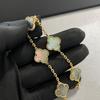 Bracciale in Giada Quadrifoglio – Eleganza Naturale, Fortuna Senza Tempo