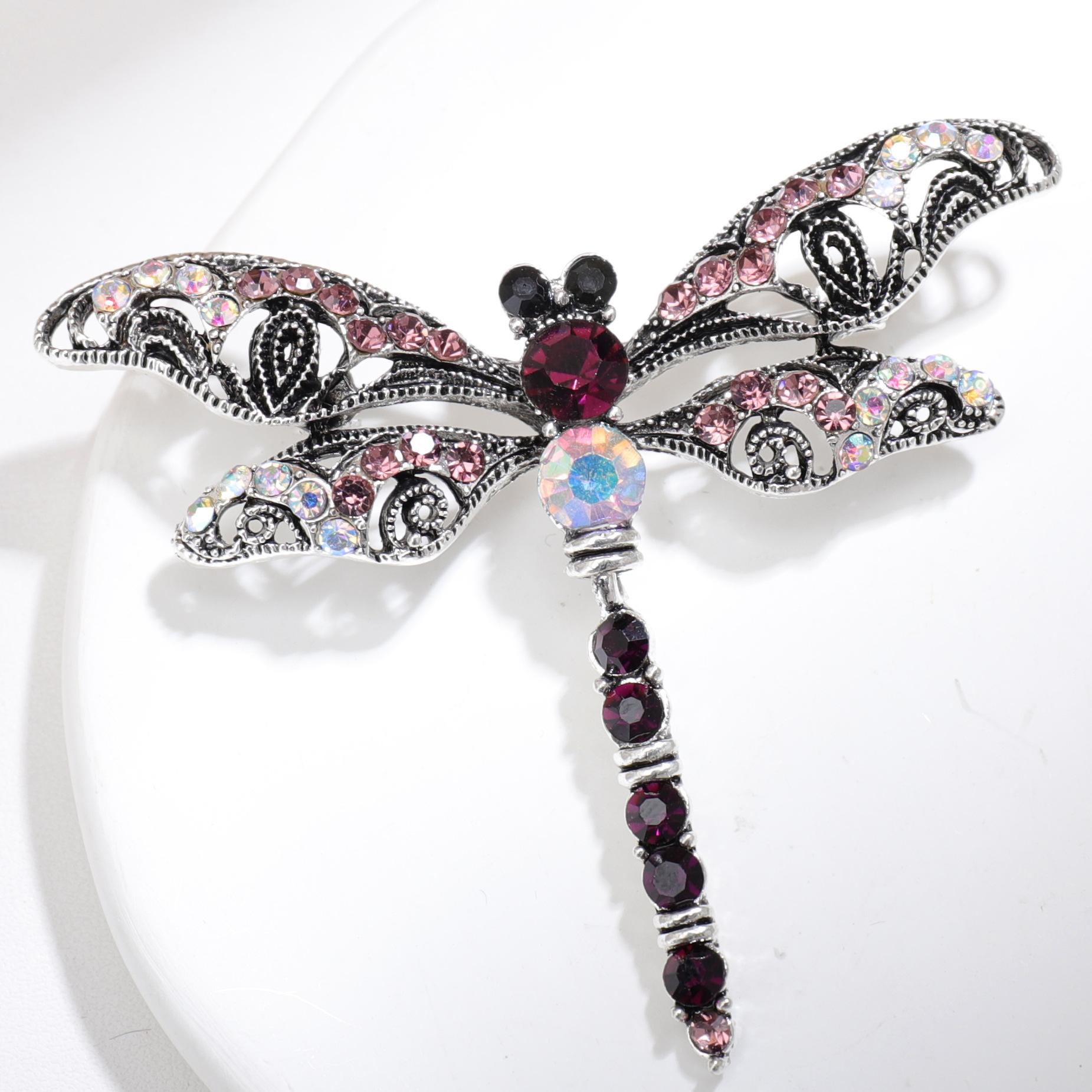 

Насекомые, Броши, Булавки, Кристалл One Size фиолетовый