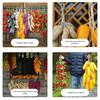Farmhouse Decor: Pepper, Corn, Garlic, Veggie Fruit Skewers with Hemp Rope