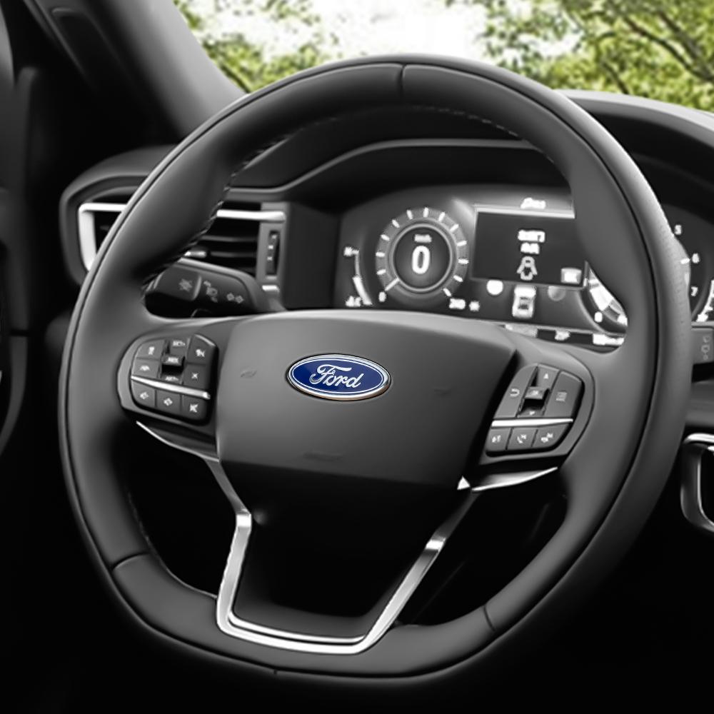Car Steering Wheel Emblem Decals Badge Decoration For Ford Fiesta Focus 2 Mondeo Mk4 Mustang Ranger Kuga S-MAX Transit Connect AQ5
