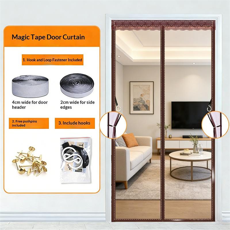 New Strong Magnetic Door Screen Large Door Curtain Mosquito Net Customized Size Mosquito Proof Invisible Outdoor Pavilion