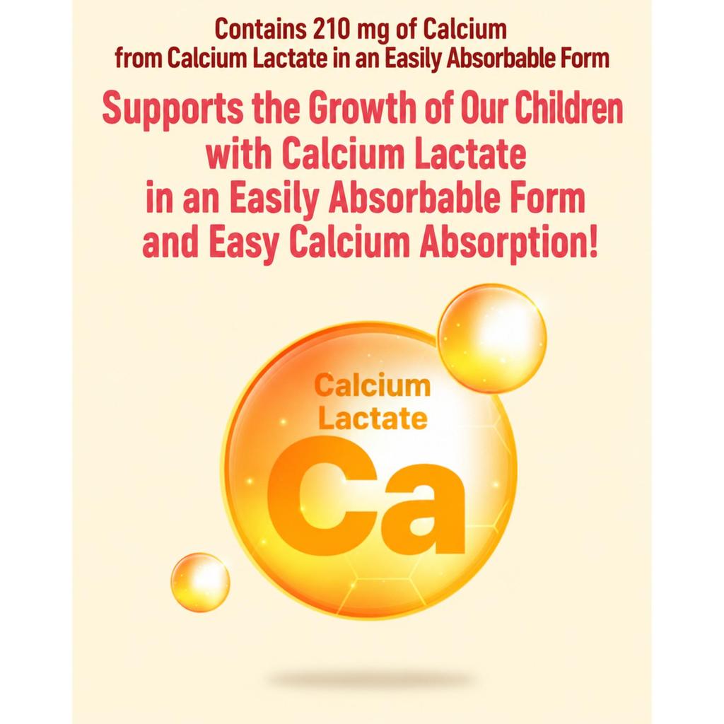 LACFODO Teenieping Kids Calcium Stick Powder Supplement in refreshing Peach Flavor