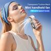 Portable Handheld Turbo Fan 199 Speed Rechargeable Cooling Fan with Flashlight Hand Fan Travel Essentials Gifts for Women Men
