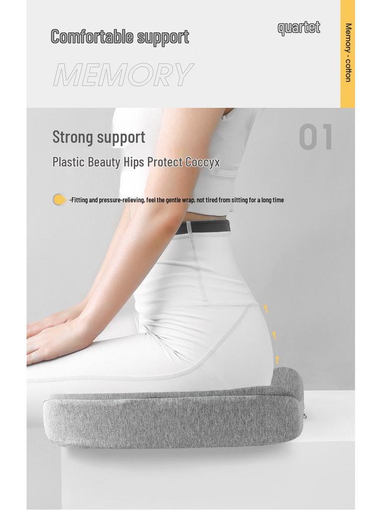 Ergonomic Memory Foam Office Chair Cushion for Lumbar Support and Long Sitting Comfort