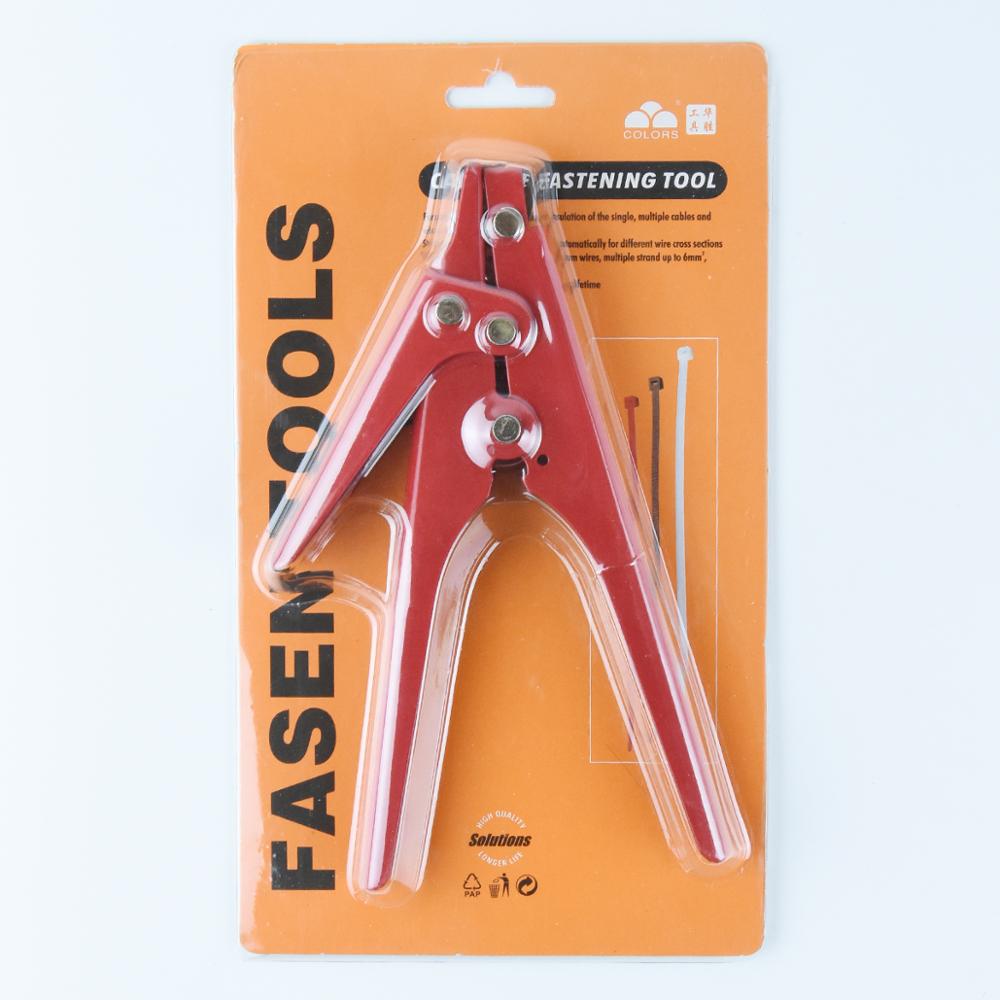 

Hs-519 Пистолет для стяжек, инструмент для натяжения и резки пластиковых нейлоновых стяжек или крепежей, цельнометаллический корпус, ширина 0,370 дюйма