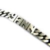 Les Trésors De Lily [N8432] - Silver Curb Chain 'First Name Cut Out' (Yann) - 21 Cm 11 Mm (aged)