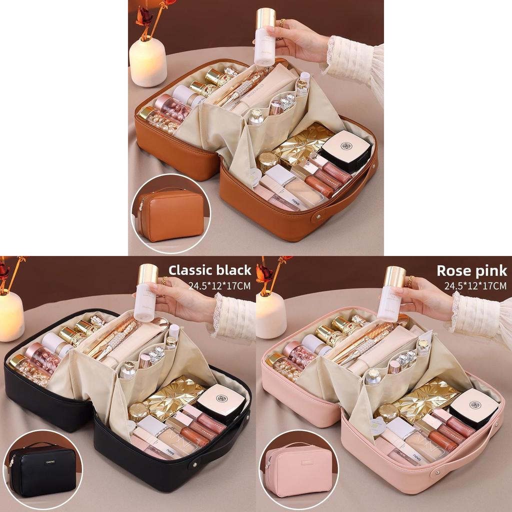 Urban Minimalist Makeup Bag With Waterproof Pu Material For Travel And Daily Use