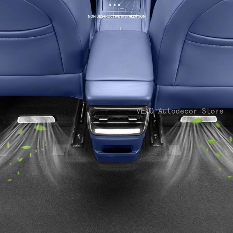 For Geely Galaxy E5 2024 2025 Under Seat Vent Cover Stainless Steel AC Protector Dust Guard Protective Sticker Cover Accessories