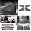For Hyundai Tucson NX4   Accessories Car Interior Speaker Horn Anti Kick Dust Protection Trim Stainless Black Garnish