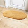 Oval Bath Mat Thick Super Absorbent Plush Area Rug Shaggy Carpet Anti-Slip Backing Machine Washable Soft Bathroom Floor Mat