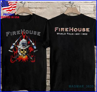 T-shirt Concerti 2 lati Firehouse World Tour 1992 S-5XL