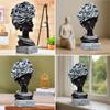 Graceful Afro-Inspired Woman Figurine | A Celebration of Culture & Beauty | Elevate Your Décor with Timeless Elegance – Pack of 1, Black & Grey