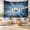 Manchester City Wall Tapestry, Soft Fabric Wall Hanging, Decorative Backdrop For Bedroom Home Wall Art