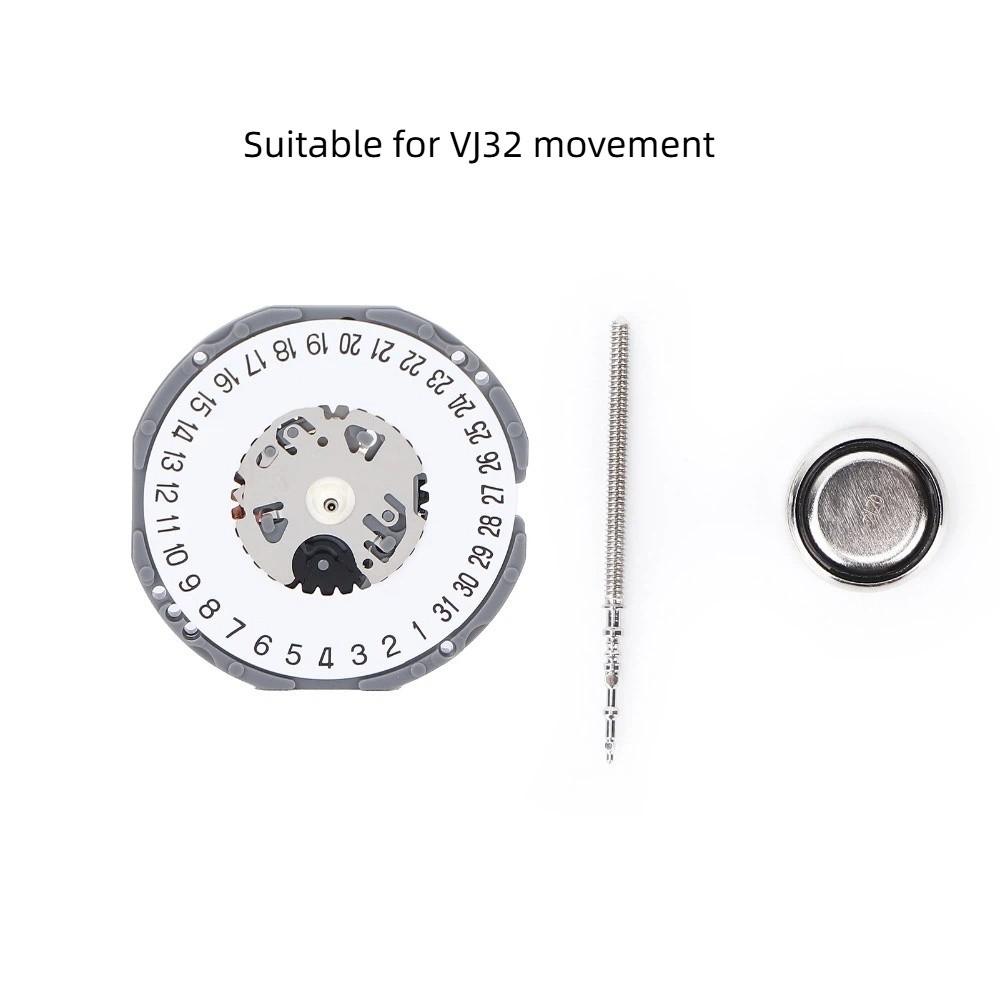 Mit Aufzugswelle VJ32B Uhrwerk Kunststoff Uhrenreparaturteile Ersatzteile