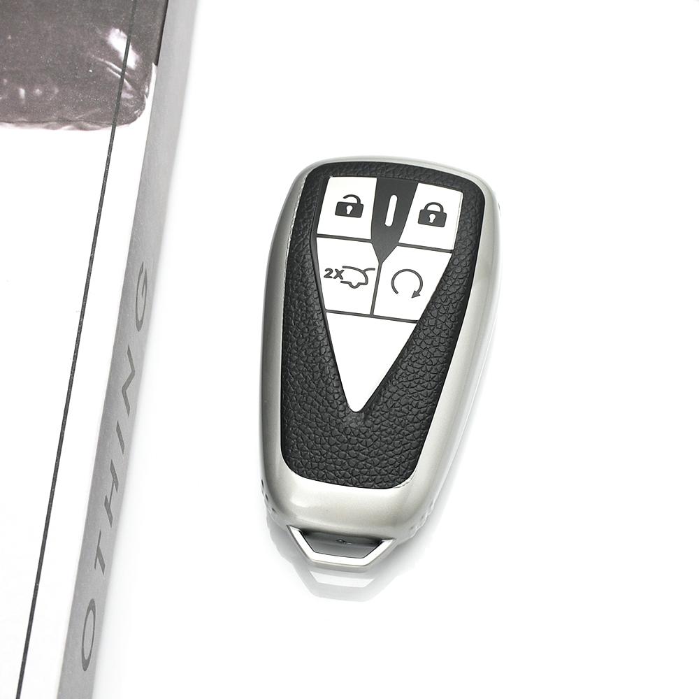 

4 Buttons TPU Leather Shell Fob Holder Accessories Car Remote Key Case Cover For Changan CS35Plus CS55Plus CS75Plus 2019 2020 срібний