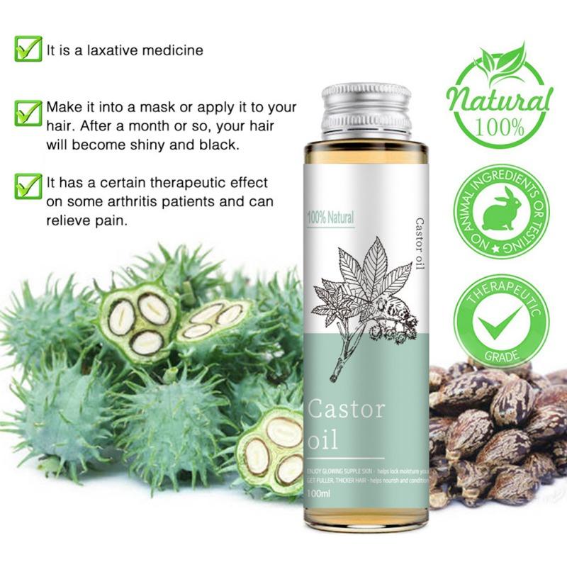 Castor Oil Pure Natural Moisturizing for Dry Skin Body Massage Use