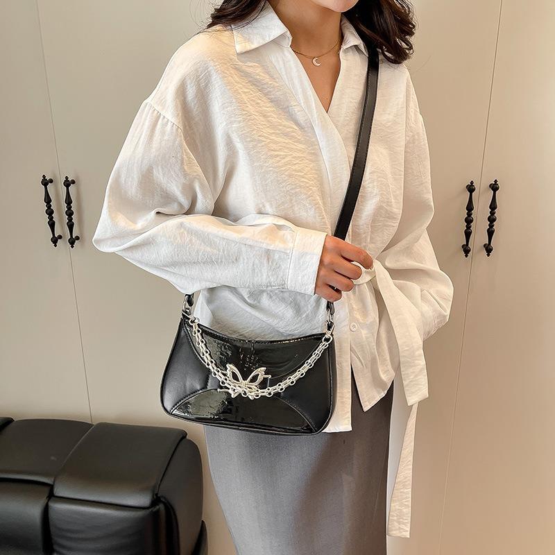 Premium Chain Butterfly Niche Trend Handbag Spice Girl Style Versatile Shoulder Underarm Bag Messenger Bag Retro Bag