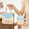 Cartoon Style Cute Relief Clown Mug Home Couple Ceramic Cup Mug Work Breakfast Coffee Cup Practical Gift Durable Durable