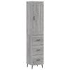 VidaXL Buffet haut Sonoma gris 34,5x34x180 cm Bois d'ingénierie 3200215