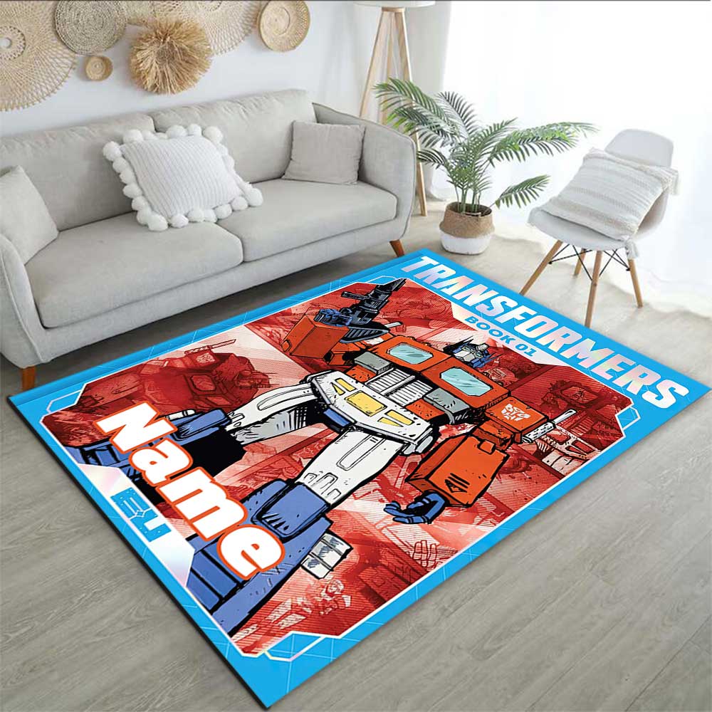 Transformers Fans (3) Customize your name rug, office chair cushion, home bedroom living room gift.