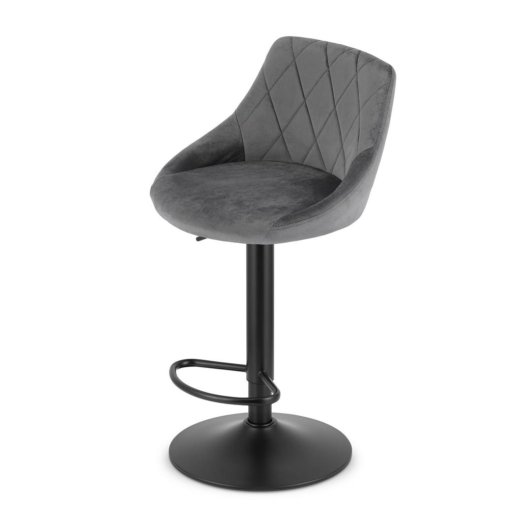 KAST Stool - Grey Velvet / Black Base X 2