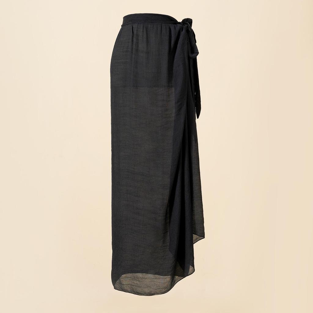 Summer Leopard Print Women's Chiffon Beach Skirt and Blouse Set