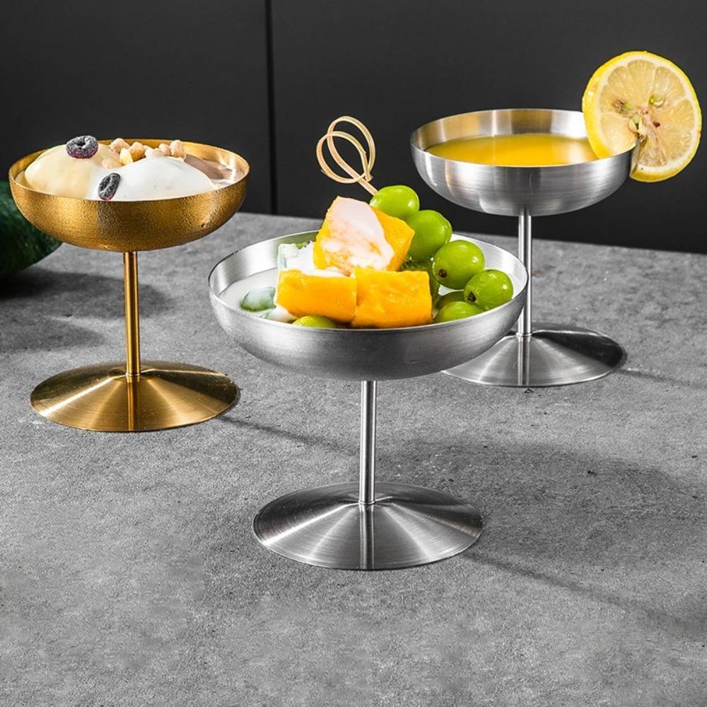 Rust-proof Goblet Stainless Steel Pudding Cup Durable Dessert Cup Bar