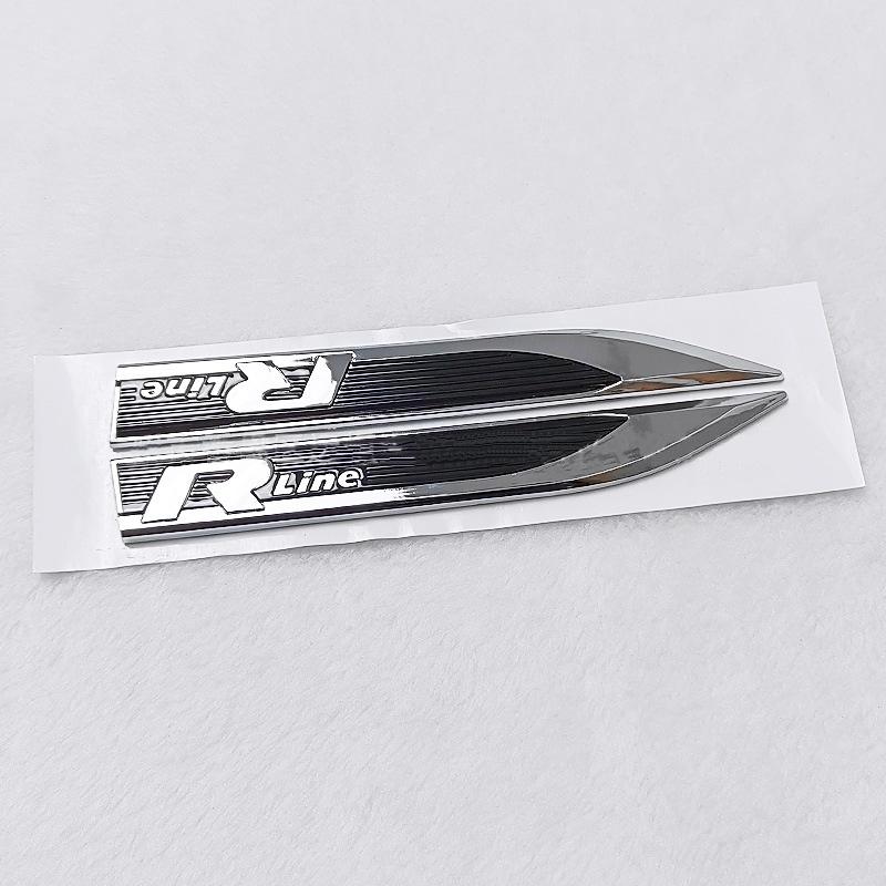 Hot 2pcs Rline R GTI GLI Emblem Car Fender Side Wing Auto Sticker Accessories For Volkswagen VW Golf MK8 Polo Passat Magotan Tig