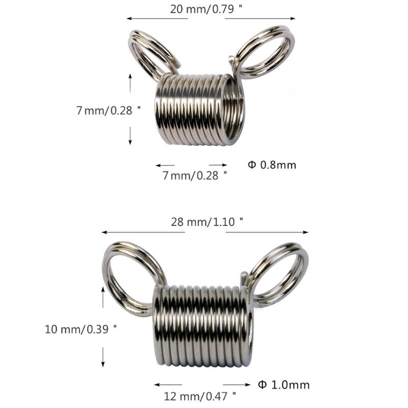 Pack of 20 Handy Jewelry Making Tool Stringing Beads Stopping Spring End Fasteners Alloy Material Perfect for Bracelets