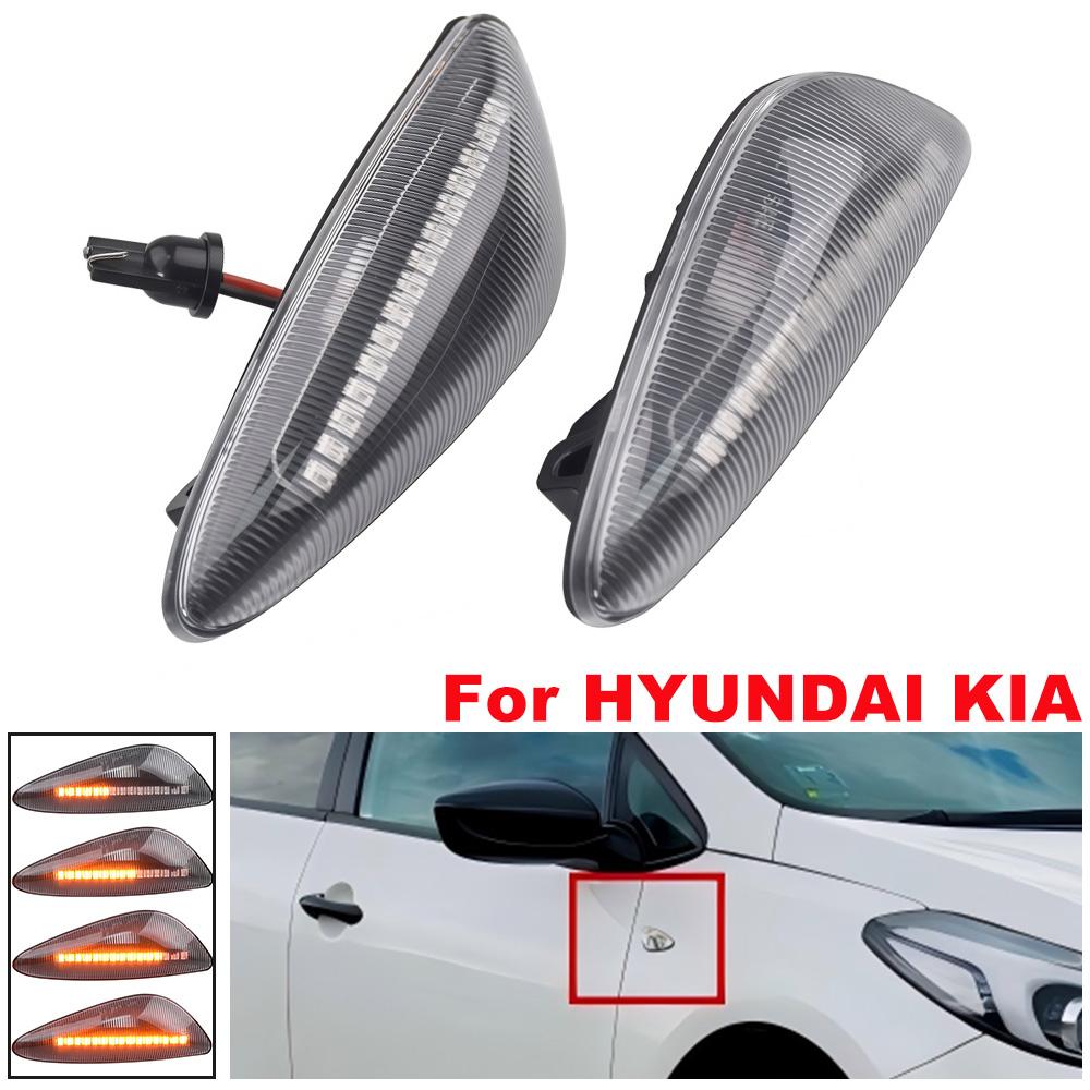 2Pcs For Kia Cerato K3 Picanto (TA) 2012- LED Dynamic Side Marker Light Turn Singal Lamps Car Accessories OEM#92303G6000