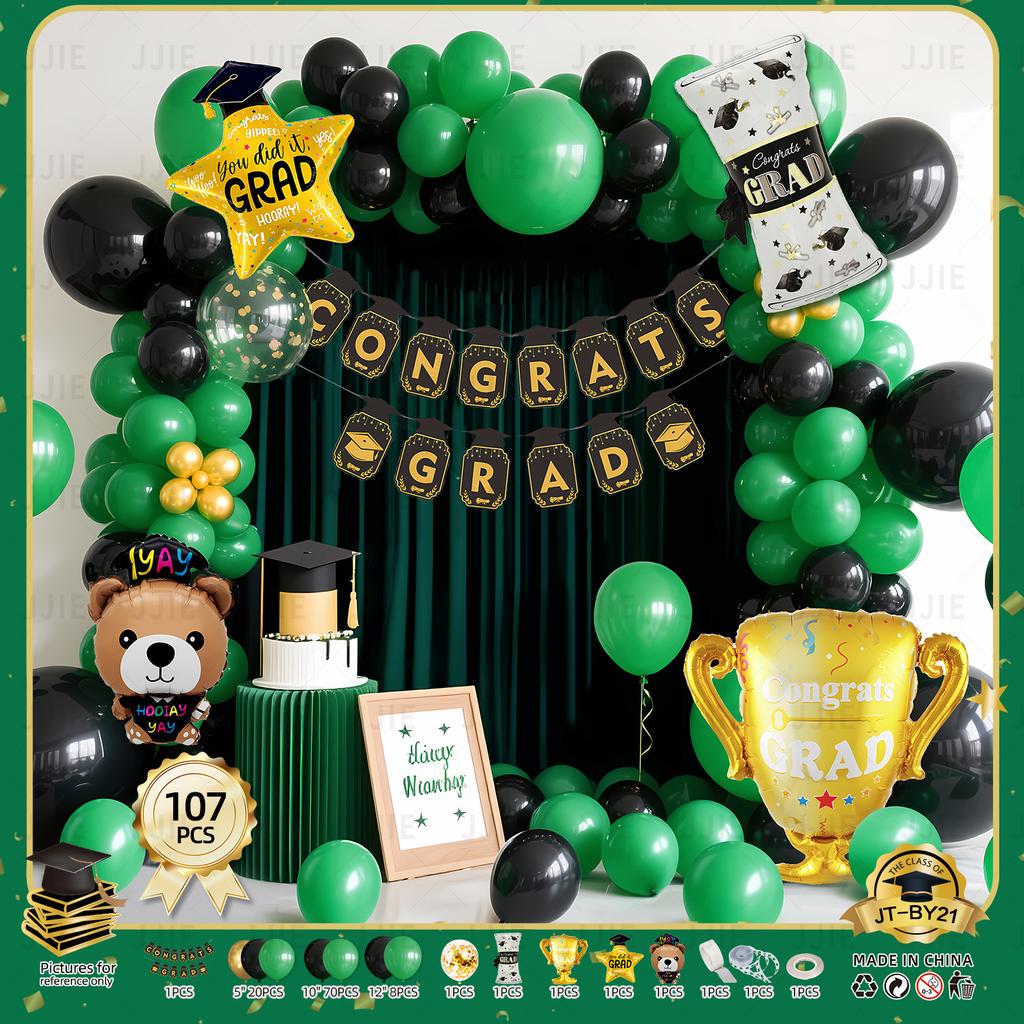 Graduation Party Decoration Balloon Graduation Season Decoration Doctor Hat Cartoon Aluminum Film Balloon Graduation Celebration Set