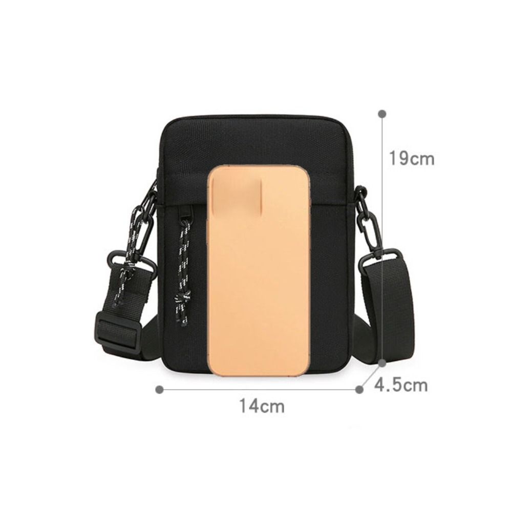 Messenger-Schultertasche für Herren, lässig, aus Canvas, kleine Umhängetasche mit Reißverschluss, einfache kleine Umhängetasche für Herren
