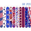 50 Pcs Slap Bracelets for Kids 4th of July Slap Bracelets Bulk Snap Bracelet Party Supplies Favors Classroom Prizes Exchanging Gifts