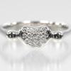 TIFFANY&Co. Bean Ring Pt950Platinum/Pave diamond #5.6(US Size) 5.5g Women Used