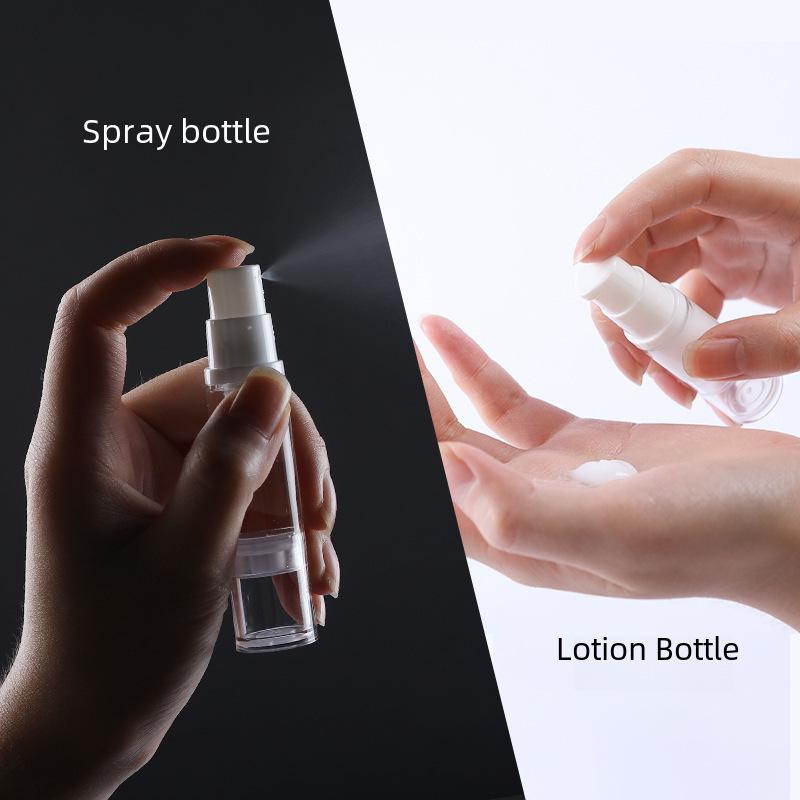 Duckbill Vacuum Bottle Set: 5ml, 10ml, 15ml - Lotion, Spray, Fine Mist, Sunscreen, Toner, Moisture Pack.