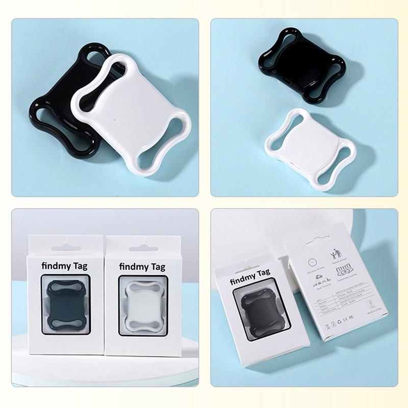 Dual-System Smart Pet Tracker: Wireless Anti-Lost & Anti-Theft Dog Locator Dual System White