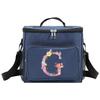 Lunch Box Cooler Organizer Case Thermal Handbag Waterproof Outdoor Travel Shoulder Lunch Bag for Men and Women Pink Pattern
